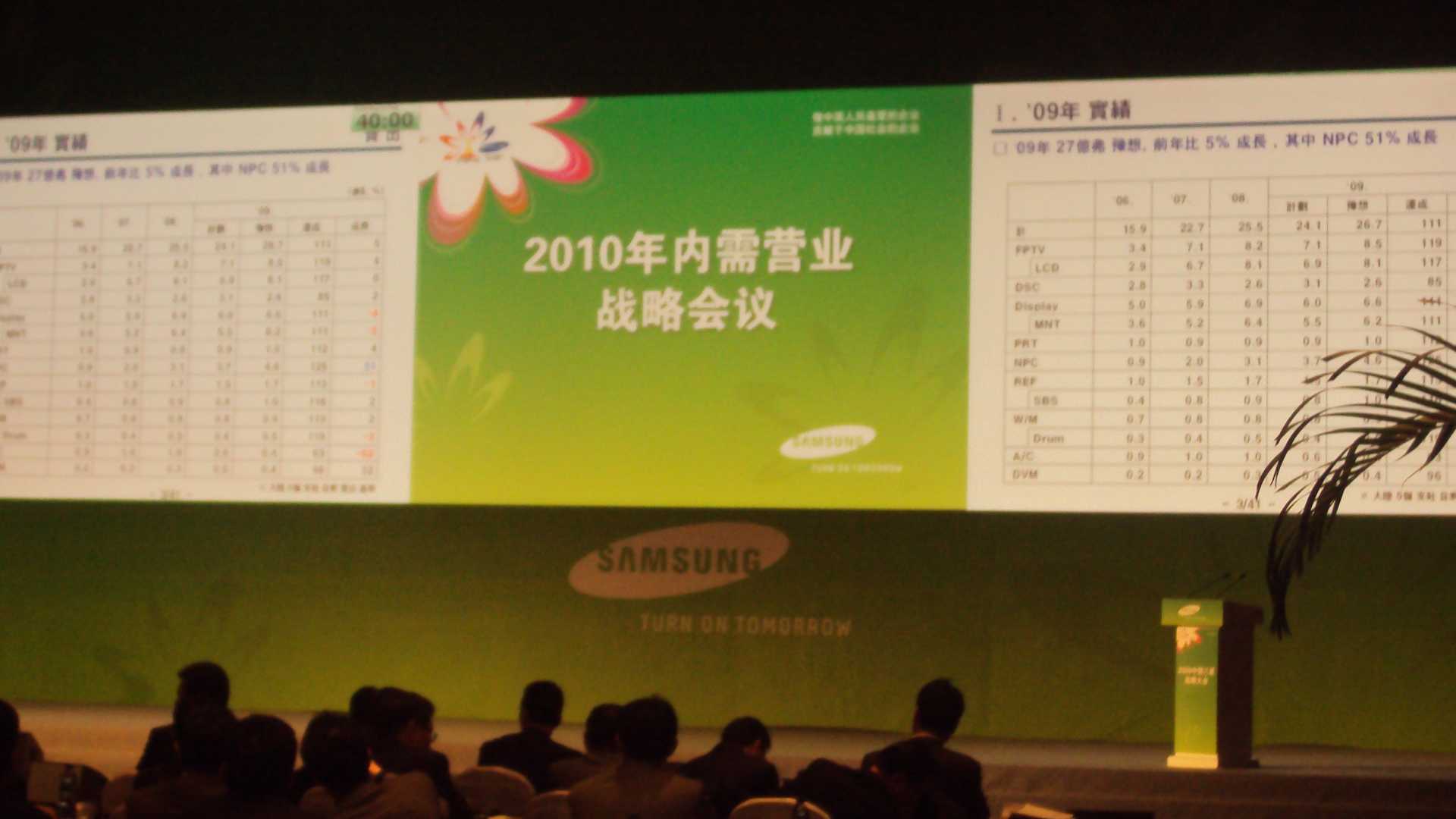 2009年12月3日三星2010年内需营业战略会议-北京